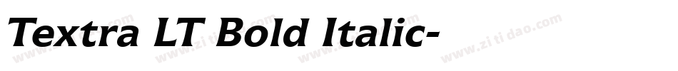 Textra LT Bold Italic字体转换
